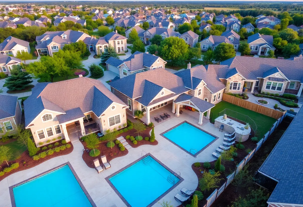 Aerial view of Avilla Berry Creek luxury rental community