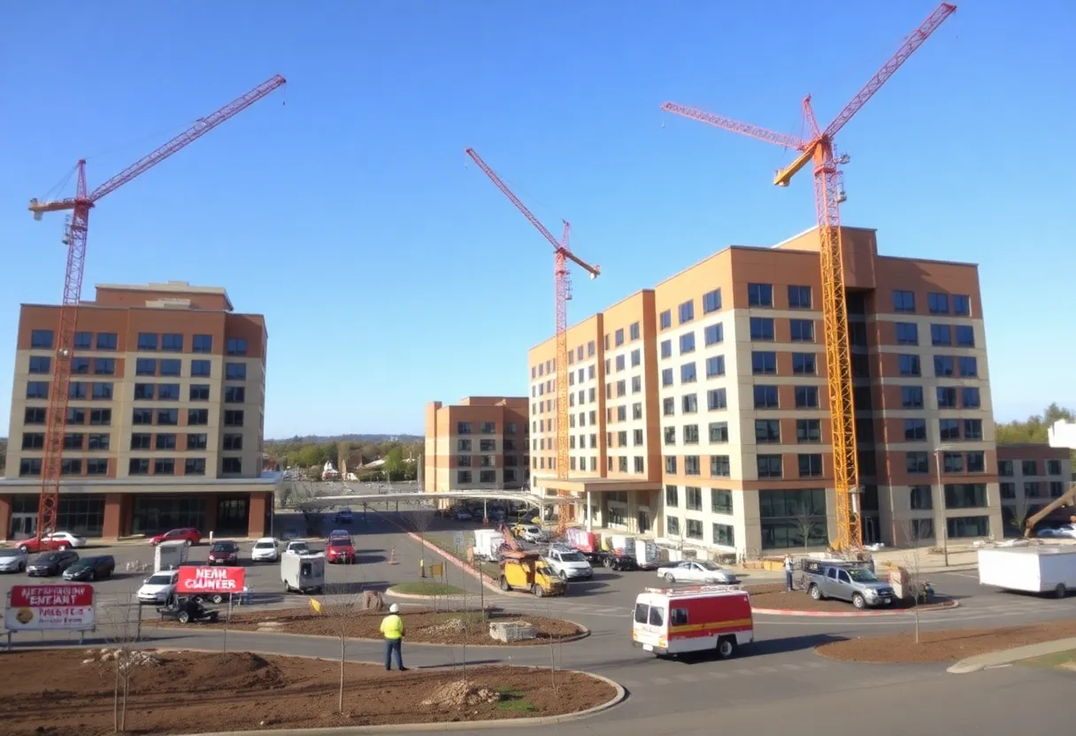 Construction of Baylor Scott & White Medical Center in Round Rock, Texas