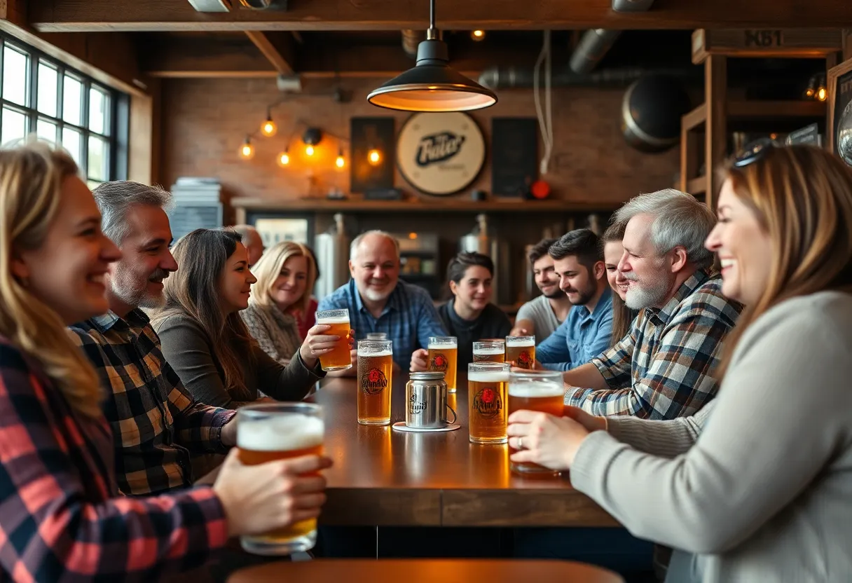 Community gathering at Black Star Co-op Brewpub in Austin