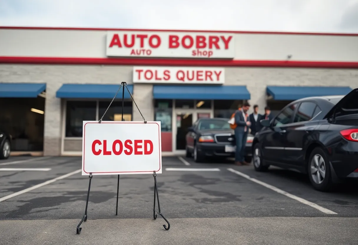 Closed auto body shop with frustrated customers