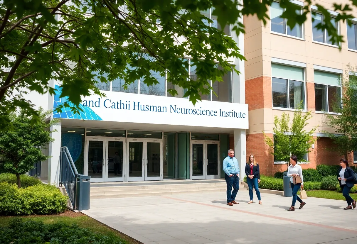 Exterior view of the David and Cathy Husman Neuroscience Institute in Fort Lauderdale