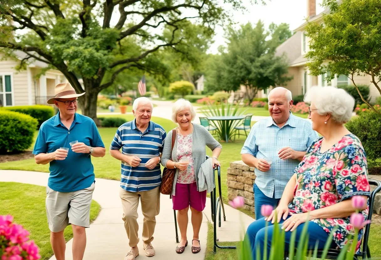Active seniors enjoying leisure activities in Georgetown Texas