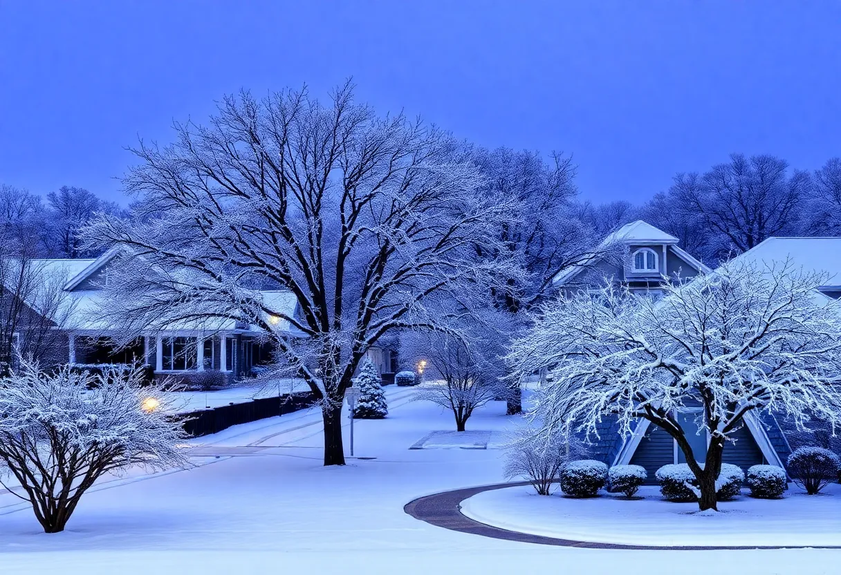 Houston Cold Snap Winter Scene