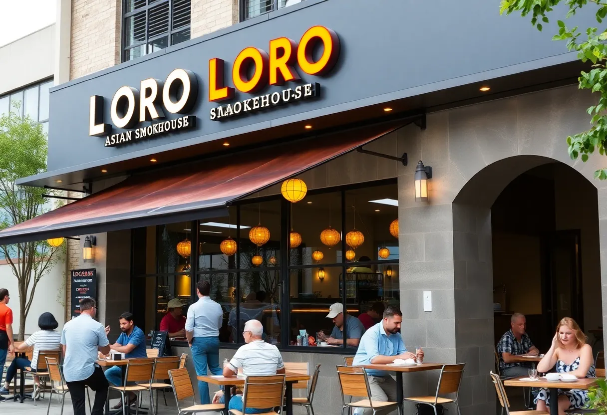Exterior view of Loro Asian Smokehouse & Bar at The Domain