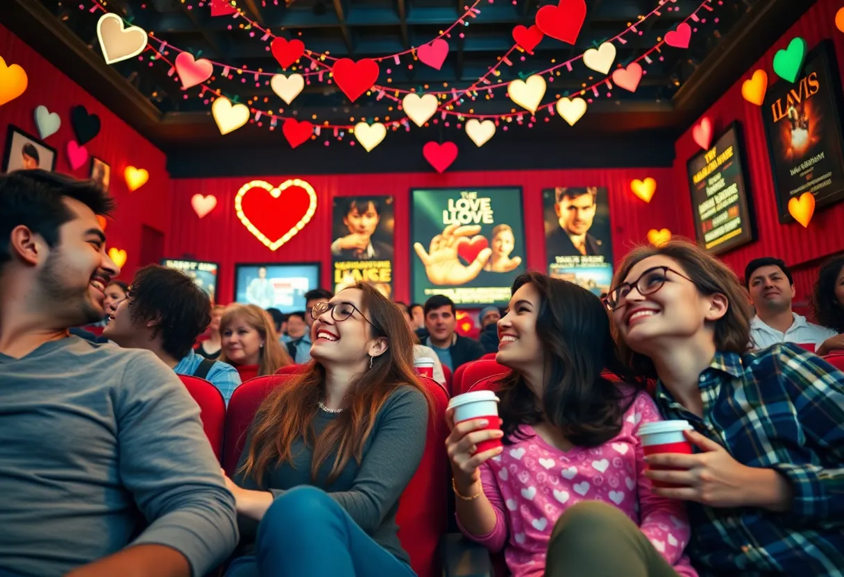 Cinema audience enjoying the Love Month film series