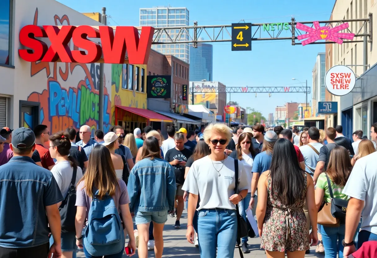 Fashionable attendees at SXSW 2024 in Austin