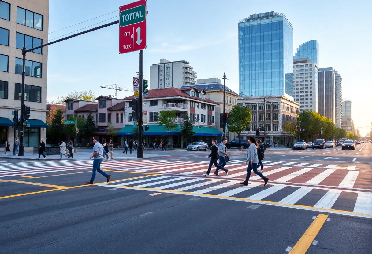 High visibility crosswalks in Cedar Park enhancing pedestrian safety