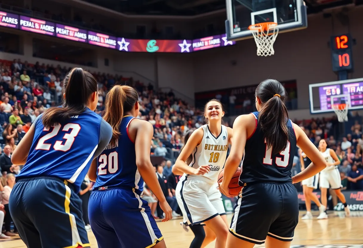 Georgia Southwestern women’s basketball team competing against Augusta Jaguars.