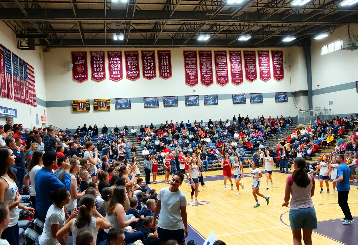 High school girls basketball game in San Angelo