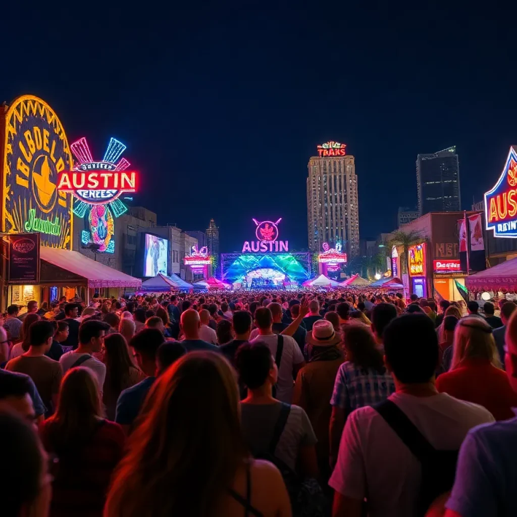 Crowd enjoying live music at Austin Free Week 2025 festival