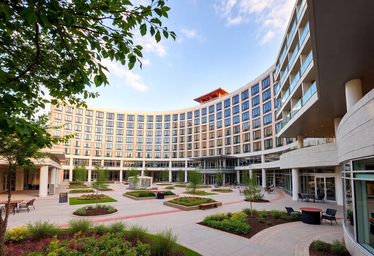 Rendering of CedarView Hotel and Convention Center