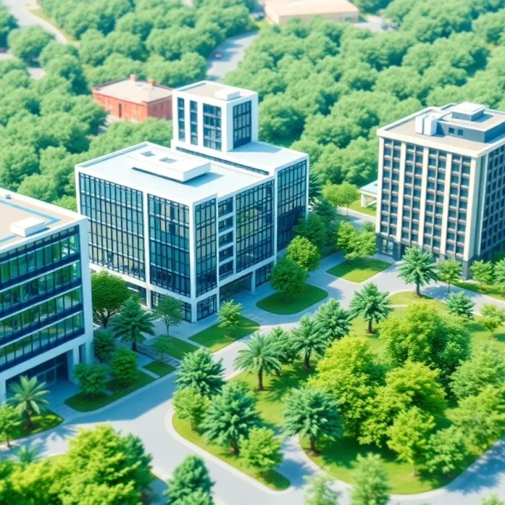 Conceptual image of a business park in Georgetown