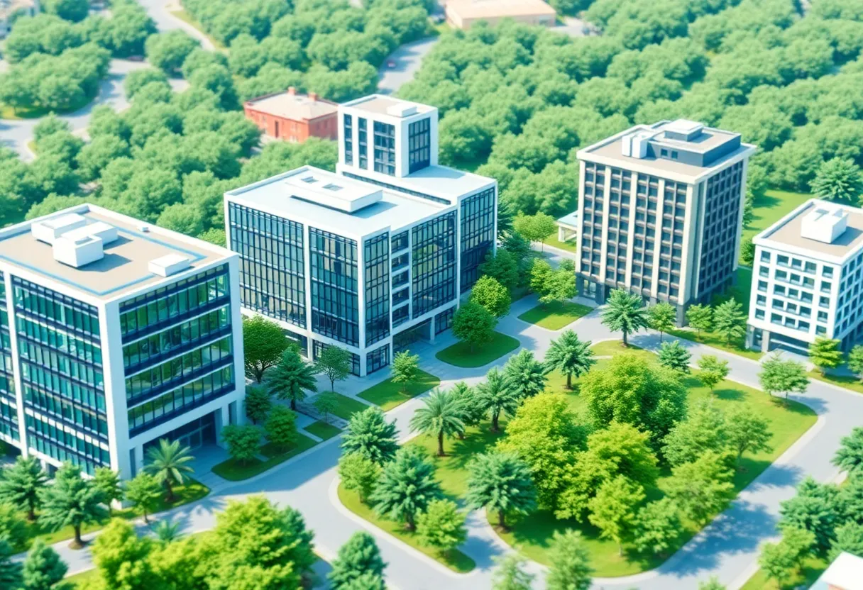 Conceptual image of a business park in Georgetown