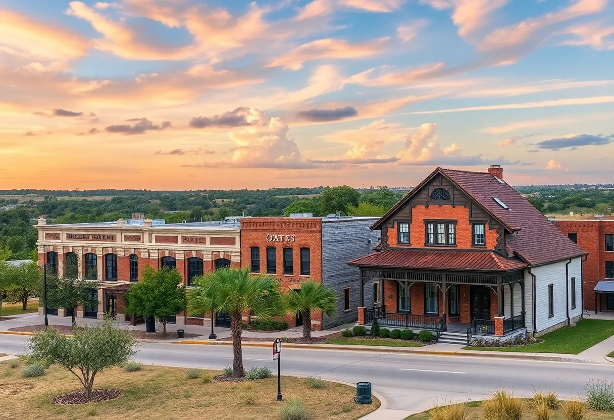 Historic Oatts Building and Owen House in Round Rock Texas