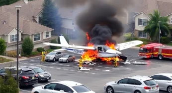 Small Plane Crashes in Retirement Community Parking Lot