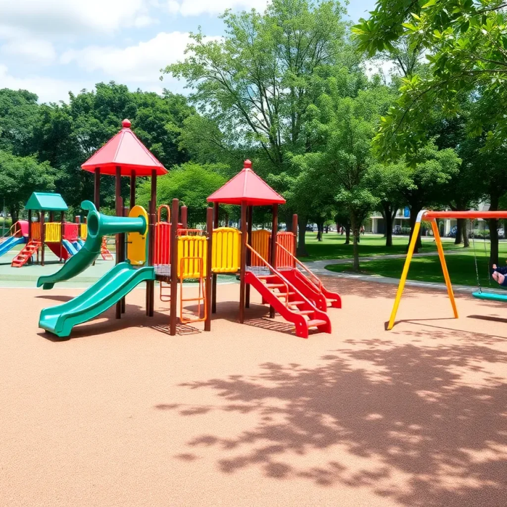 New playground equipment at Bowman Park in Round Rock
