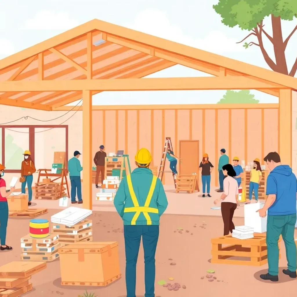 Construction of The Caring Place Donations Warehouse