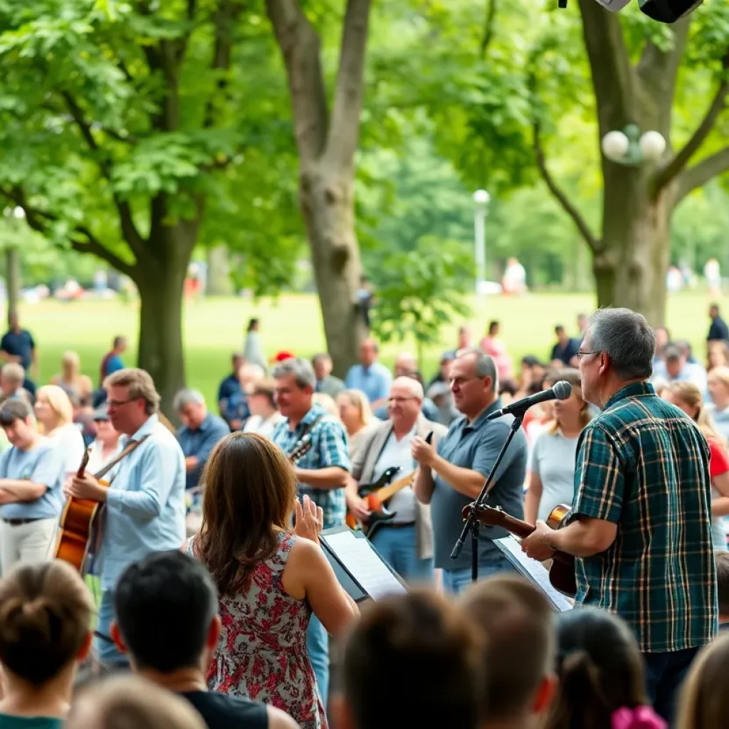 Local musicians performing at a community concert in Cedar Park