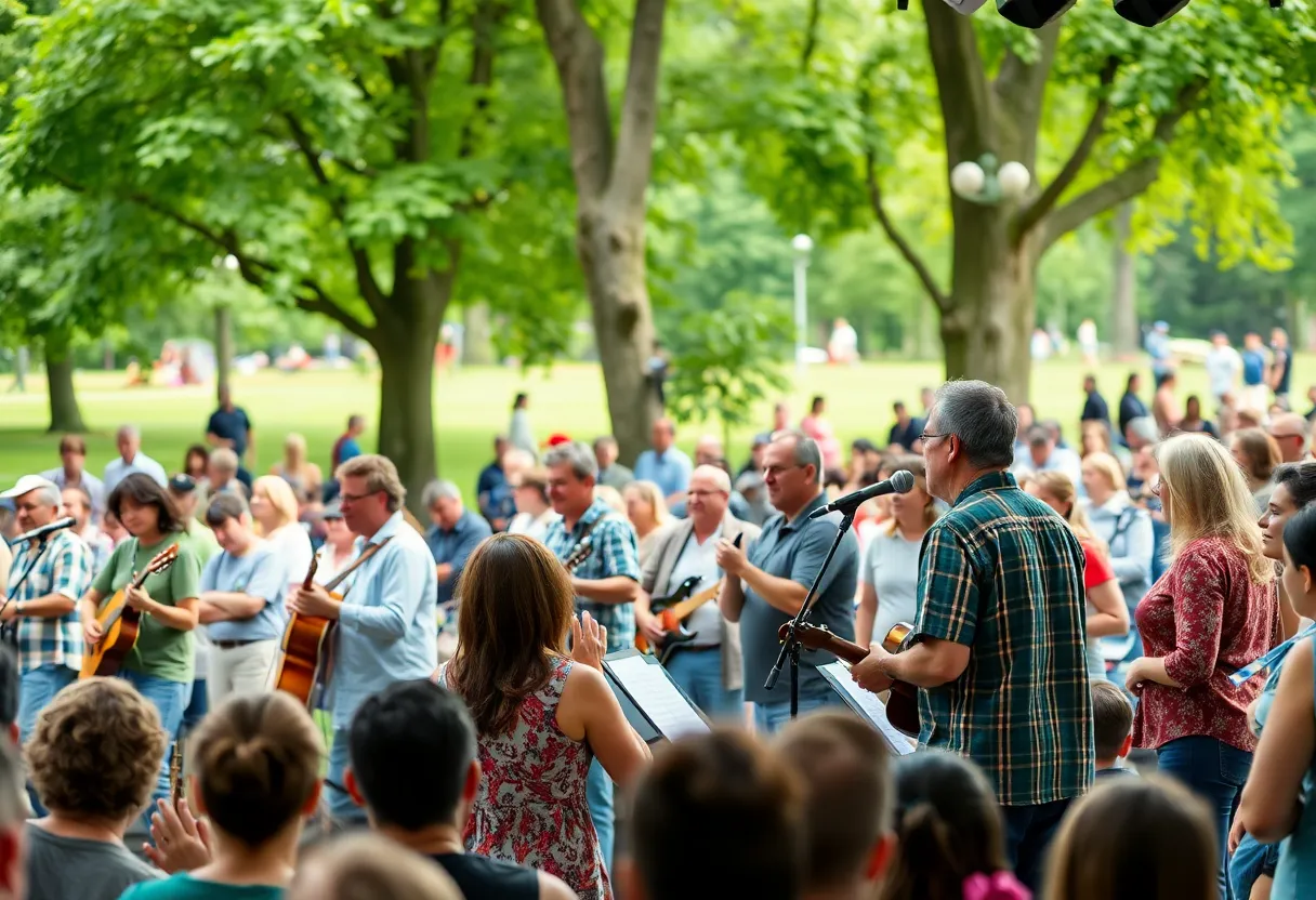 Local musicians performing at a community concert in Cedar Park