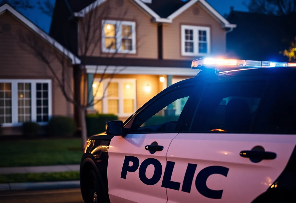 Cedar Park police car at a crime scene