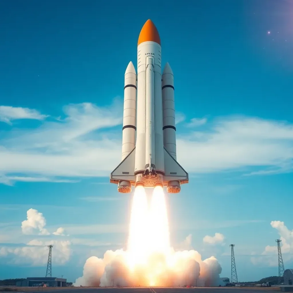 Firefly Aerospace Elytra spacecraft launching into space