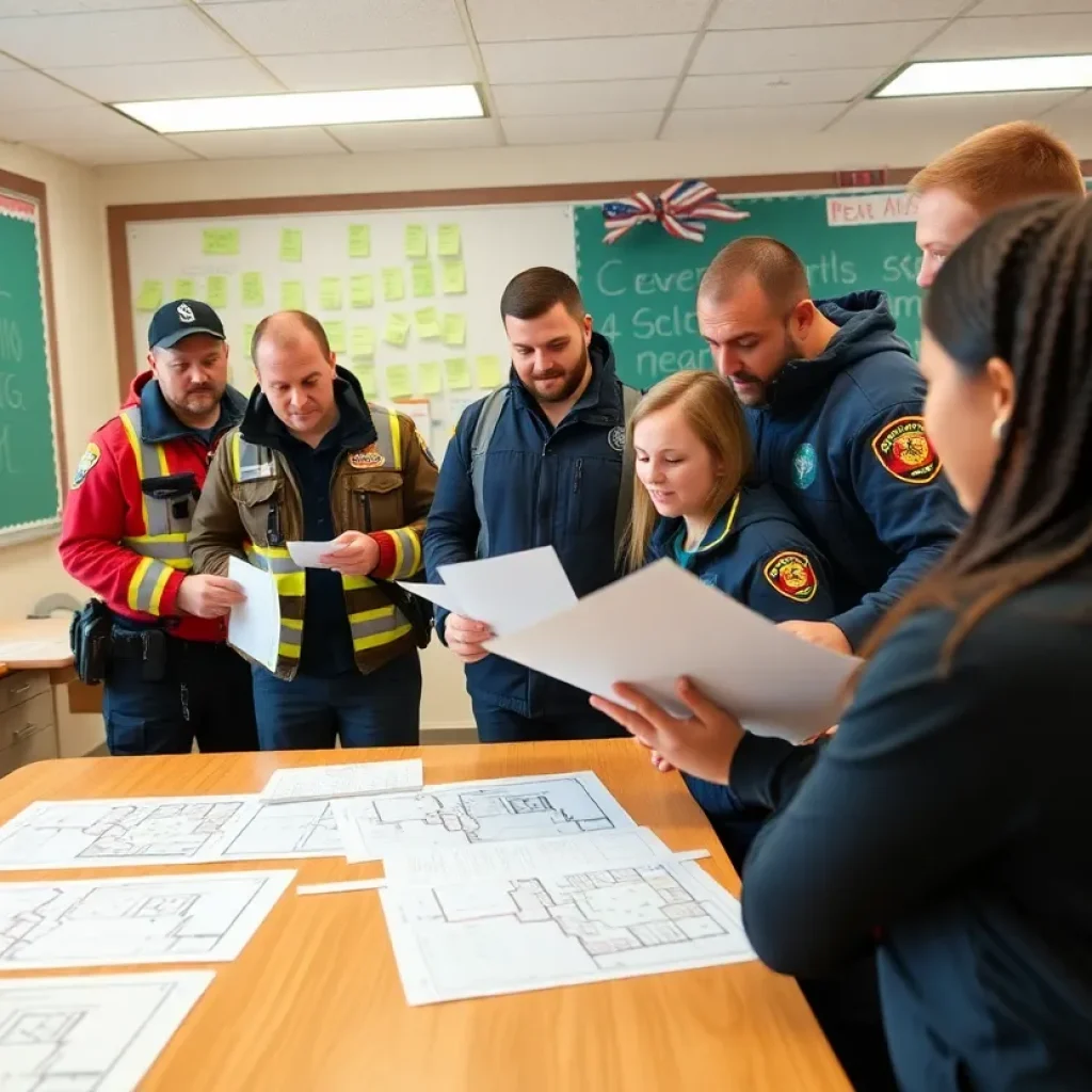 First responders collaborating on school safety protocols