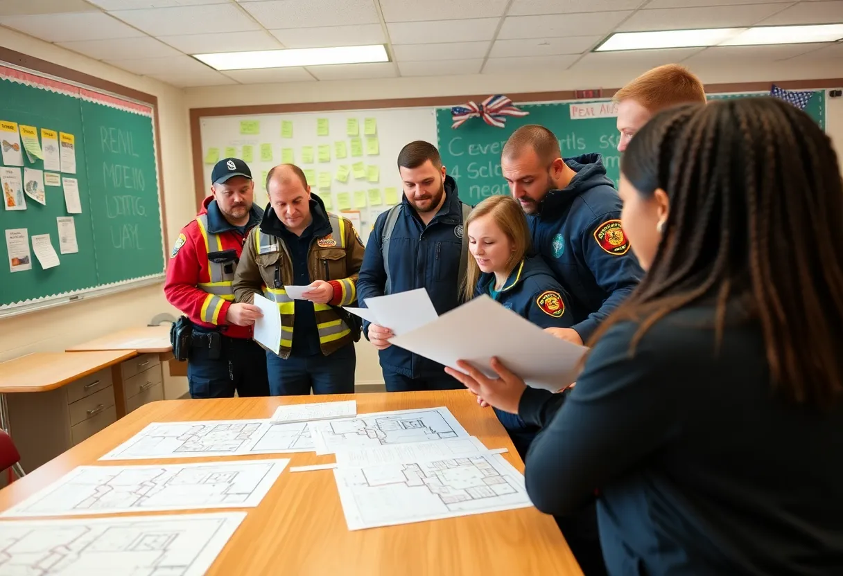 First responders collaborating on school safety protocols