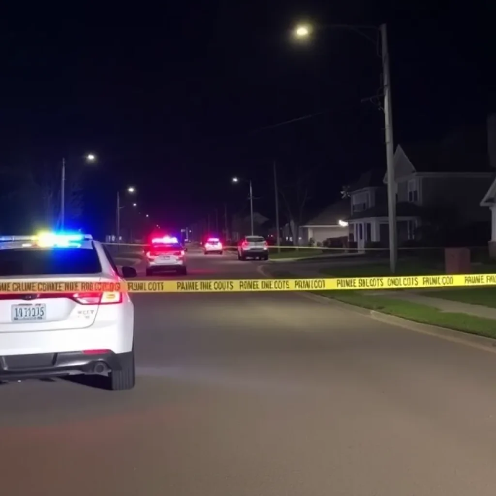 Scene of a shooting in Georgetown, Texas, with police presence.