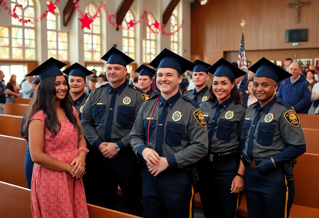 New Texas Highway Patrol Troopers at their graduation ceremony in Austin.