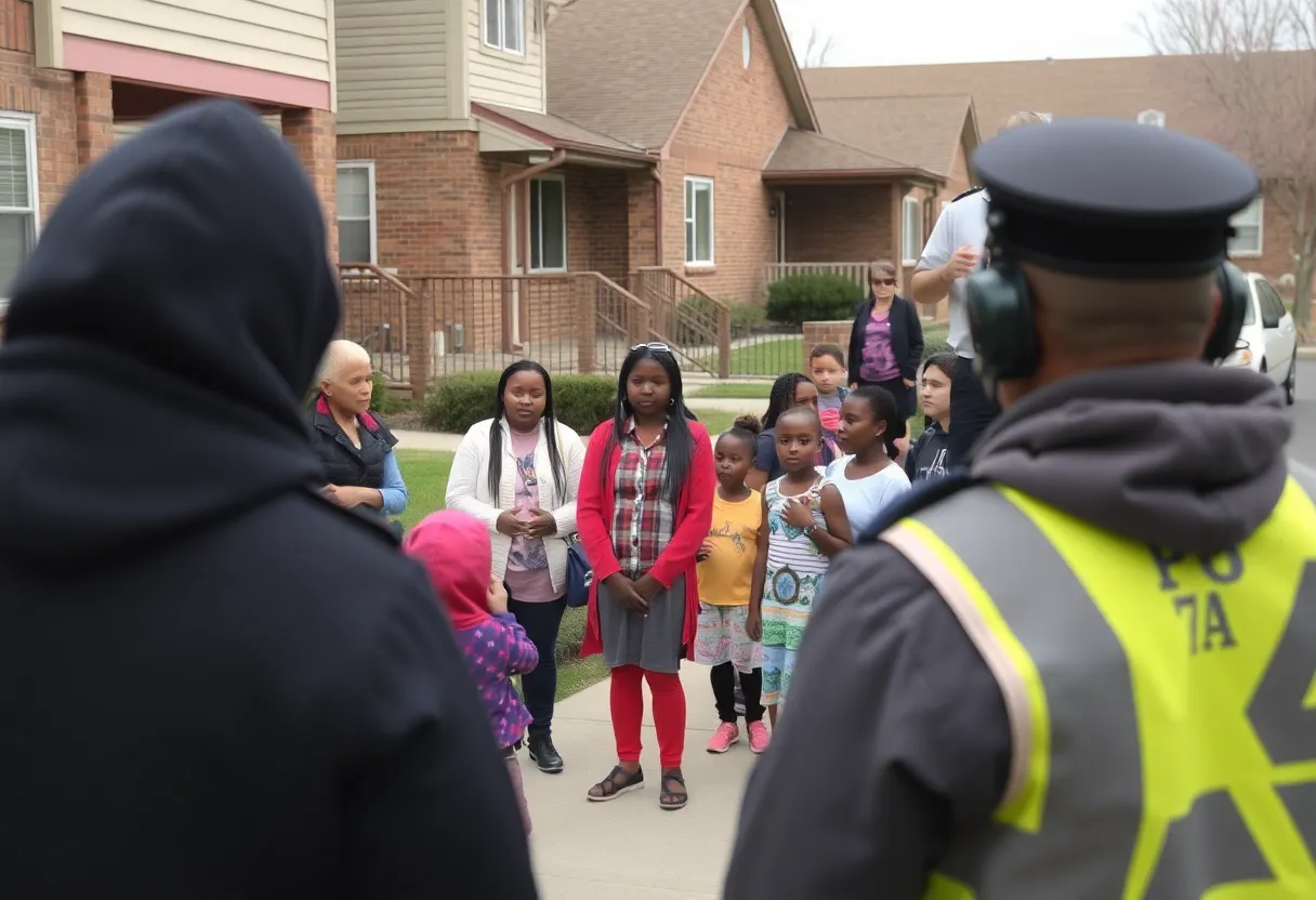 Community members gather for safety after child abduction attempt in Leander Texas.