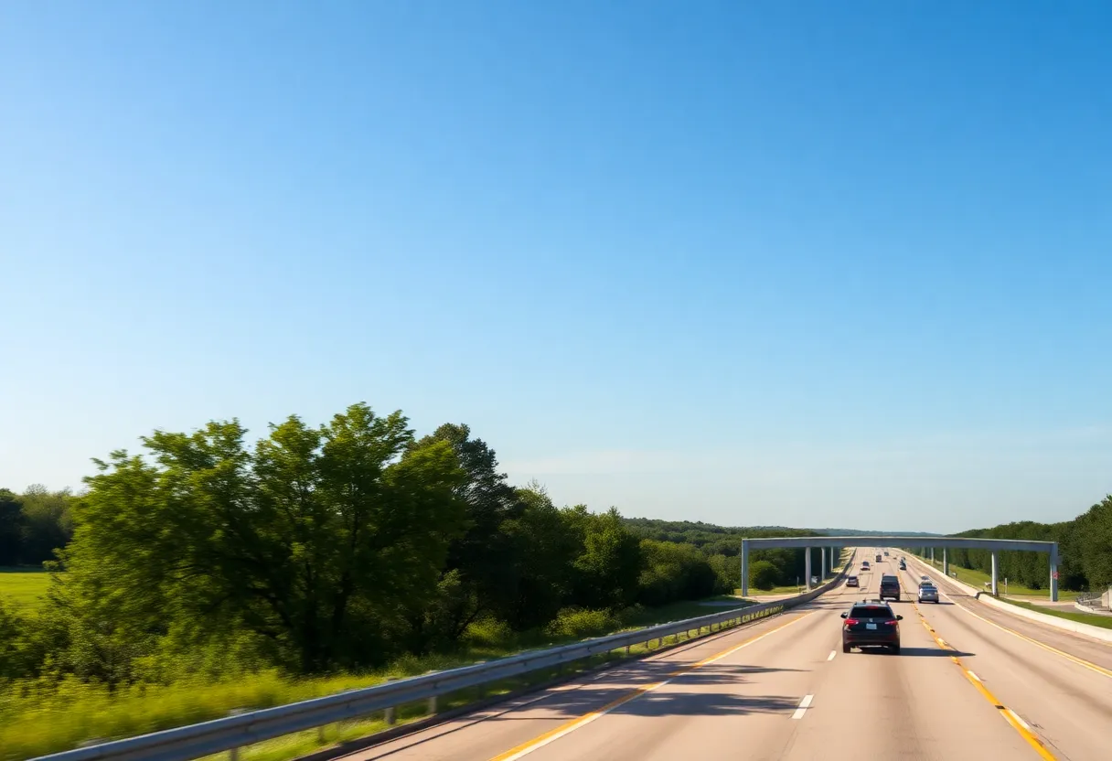Newly opened toll road extension in Leander, Texas