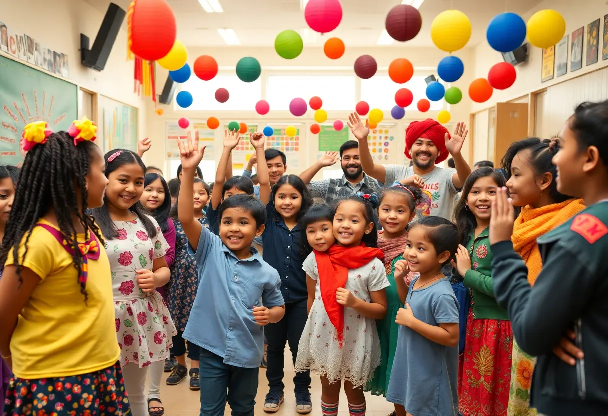 Students celebrating diverse cultures in Round Rock ISD schools