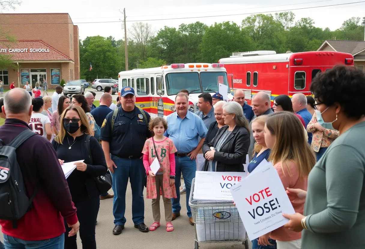 Community members participating in Williamson County elections