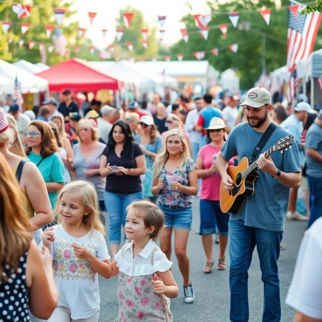 Families celebrating at Austin Memorial Day weekend festival