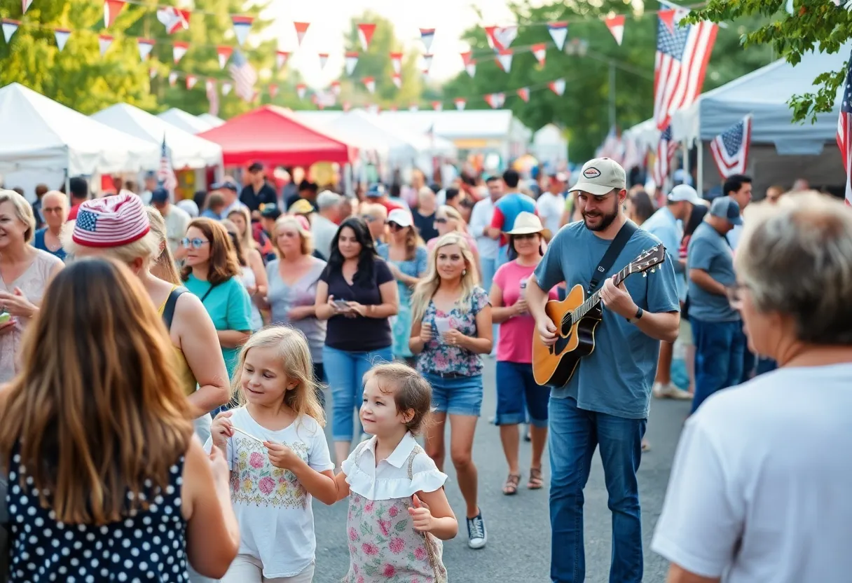Families celebrating at Austin Memorial Day weekend festival