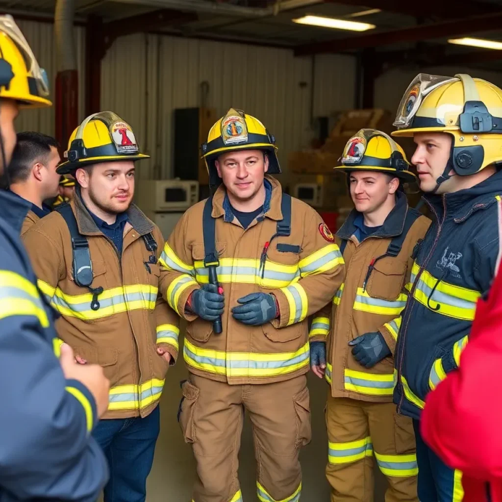 Cedar Park firefighters engaged in safety training session