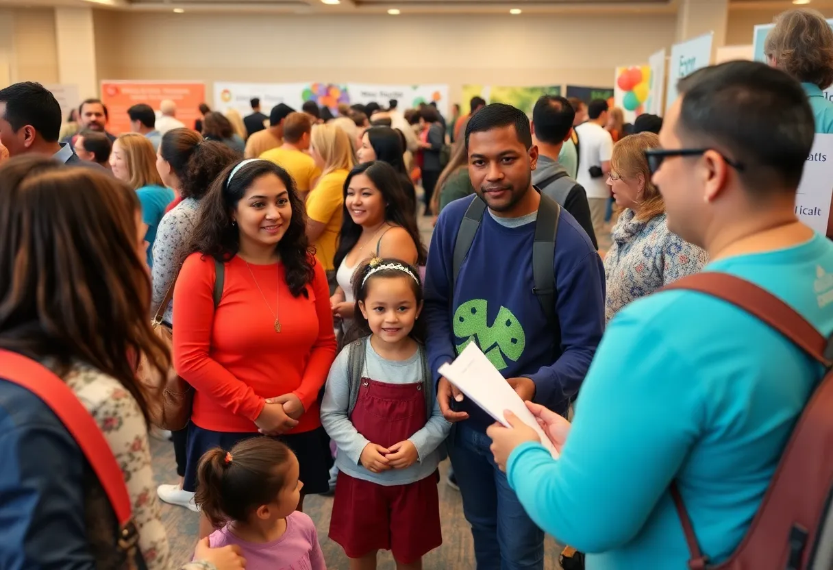 Cedar Park community members enjoying activities at the Mental Health Wellness Expo
