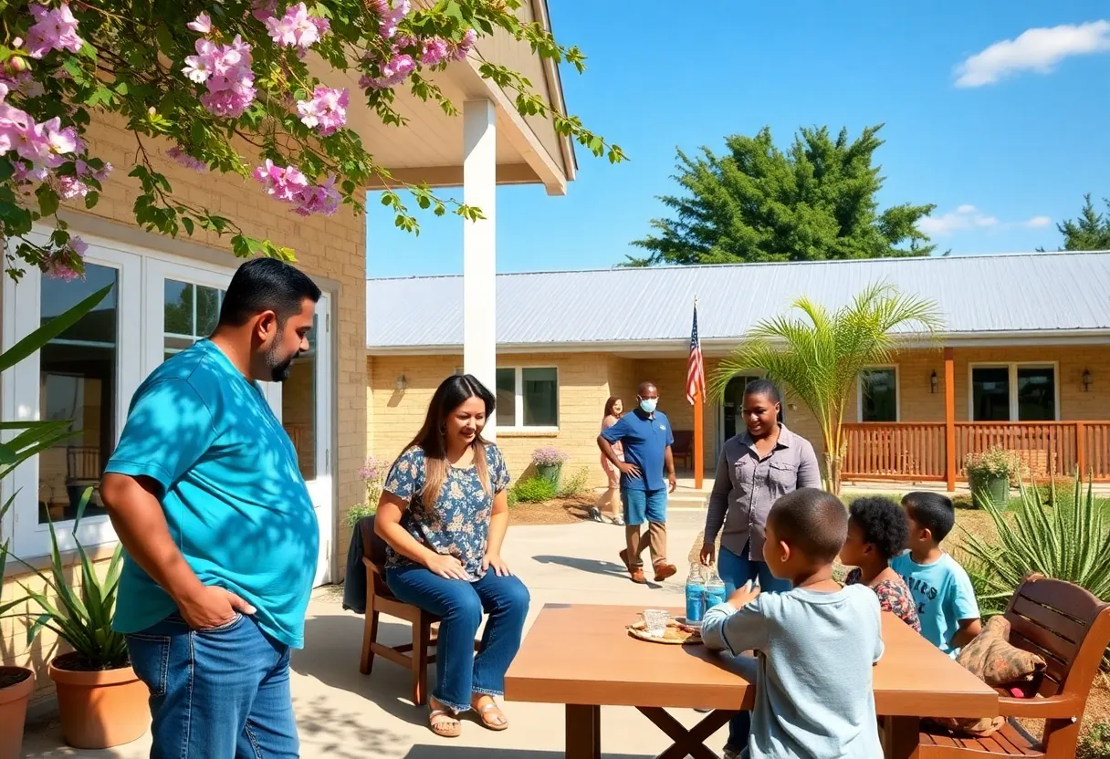Families receiving support at Christi Center