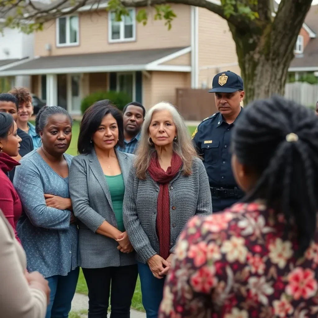 Residents gathering to discuss community safety concerns