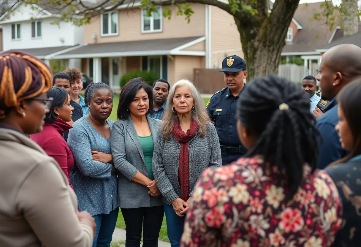 Residents gathering to discuss community safety concerns