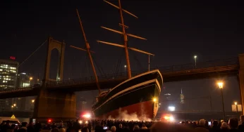 Mexican Navy’s Cuauhtémoc Collides with Brooklyn Bridge