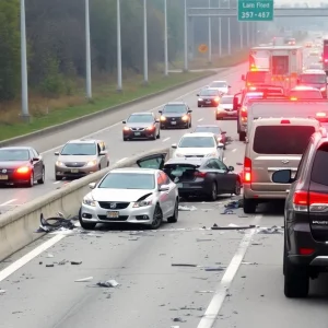 Multiple vehicle accident on Interstate 35 in Round Rock