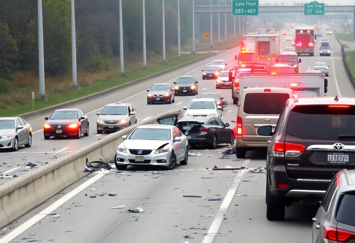 Multiple vehicle accident on Interstate 35 in Round Rock