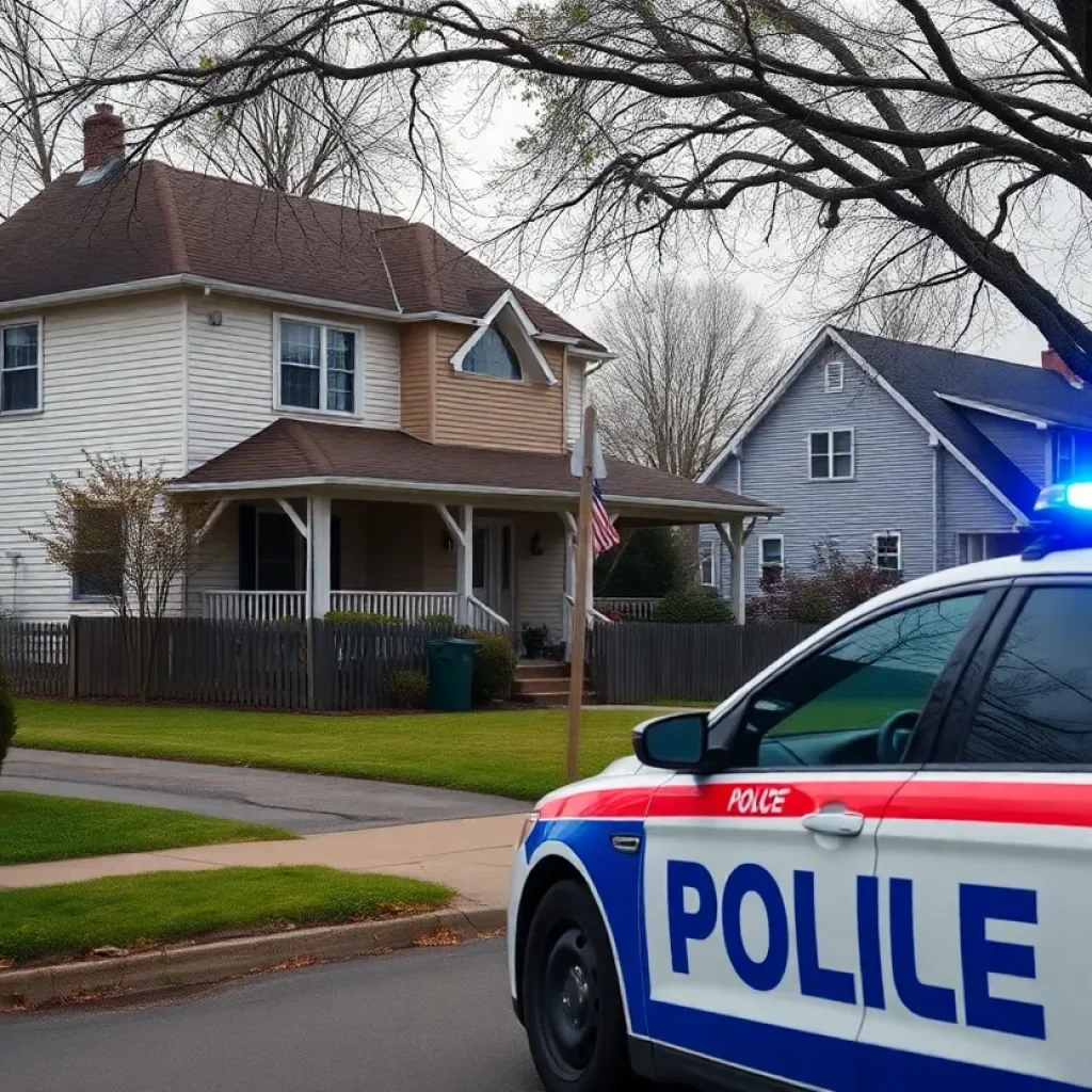 Scene of a home in Georgetown Texas with police presence
