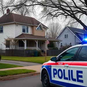 Scene of a home in Georgetown Texas with police presence