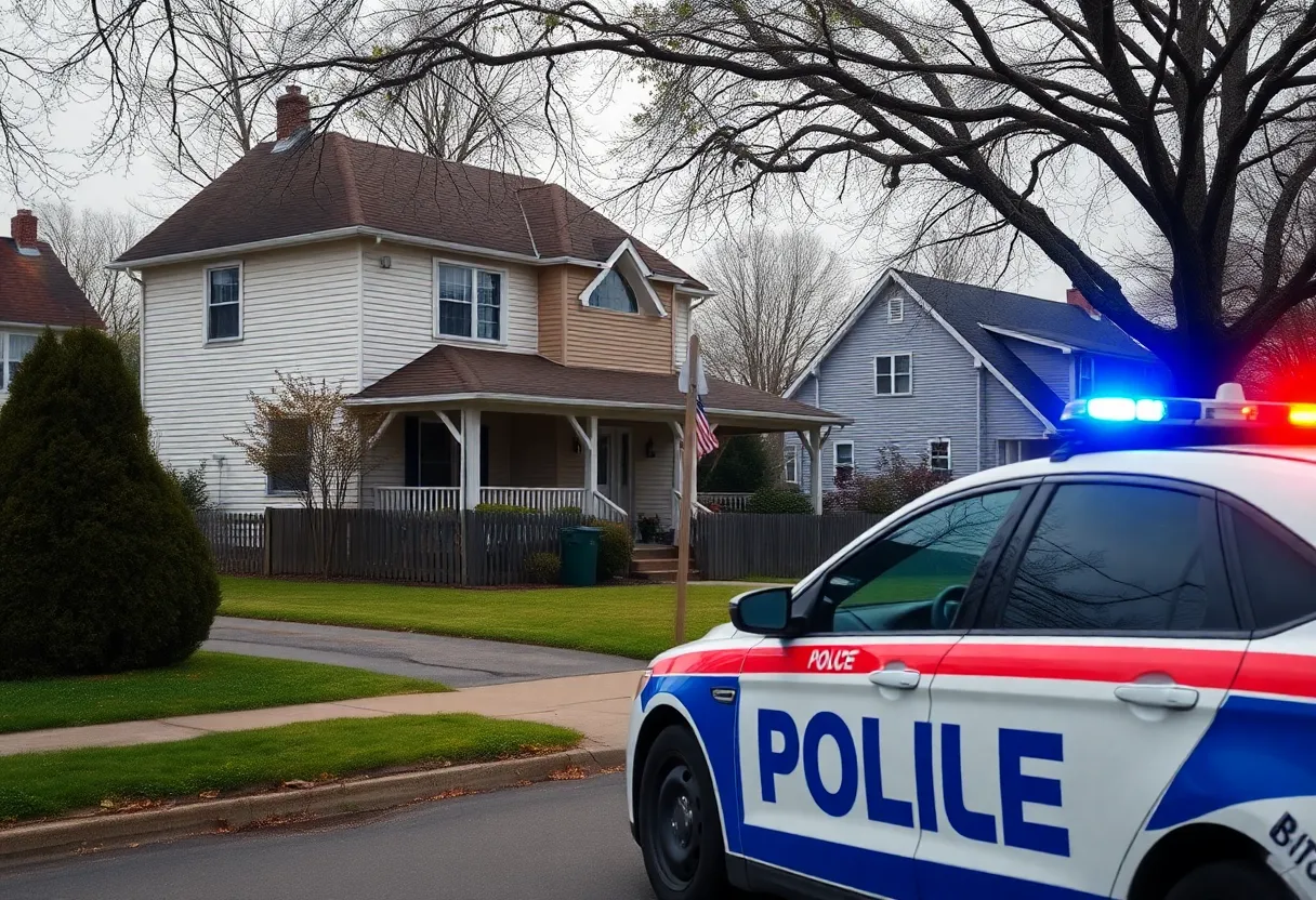 Scene of a home in Georgetown Texas with police presence