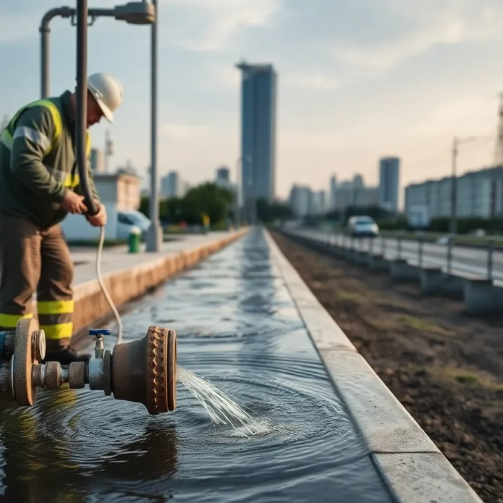 Water maintenance operation in Georgetown