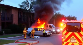 Investigation Underway for Apartment Complex Vehicle Fire