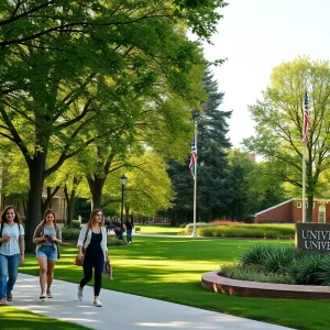 Campus at Georgia Southwestern State University with students