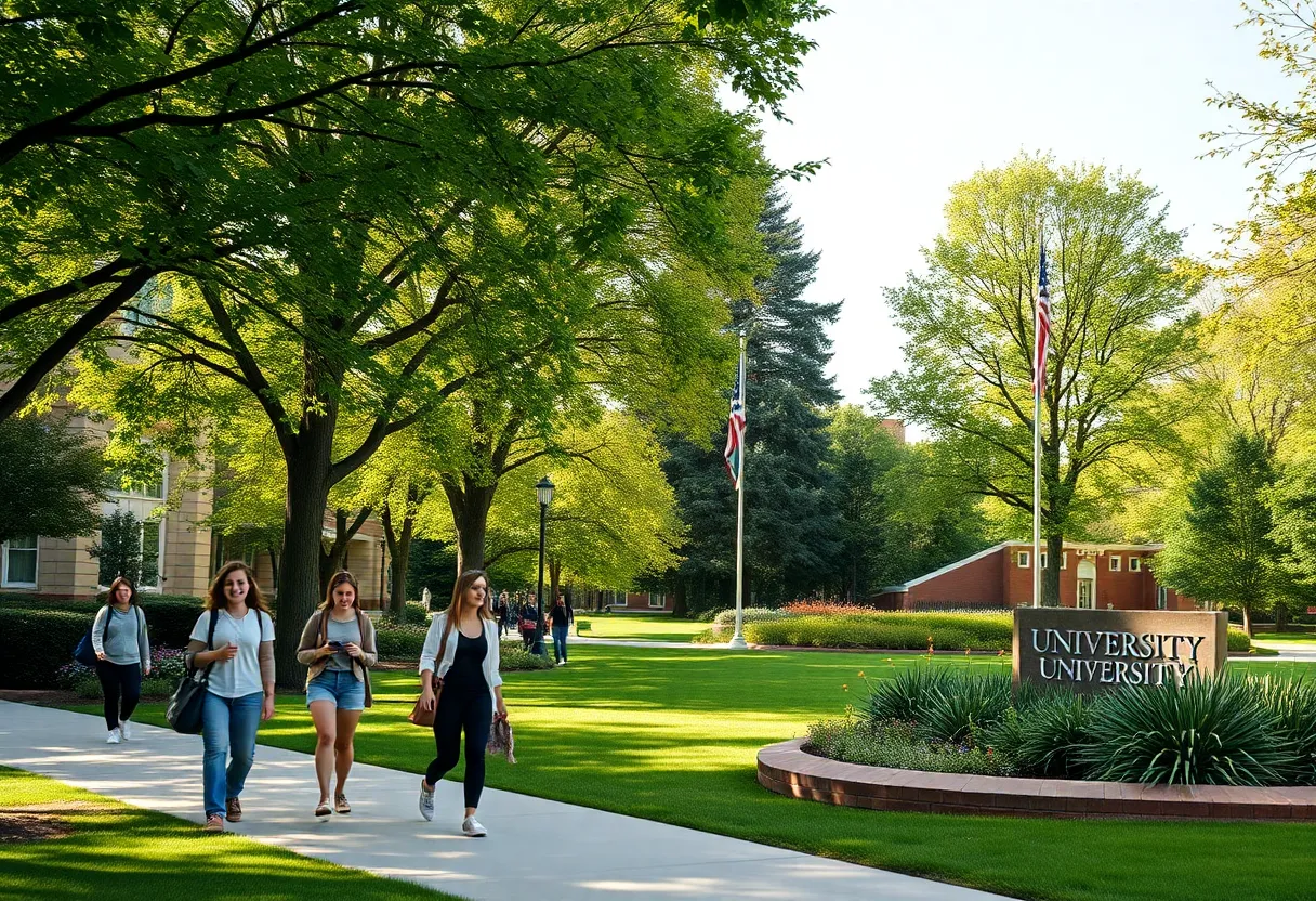 Campus at Georgia Southwestern State University with students